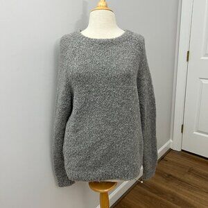 J. Crew Wool Alpaca Blend Oversized Comfy Gray Sweater Sz M